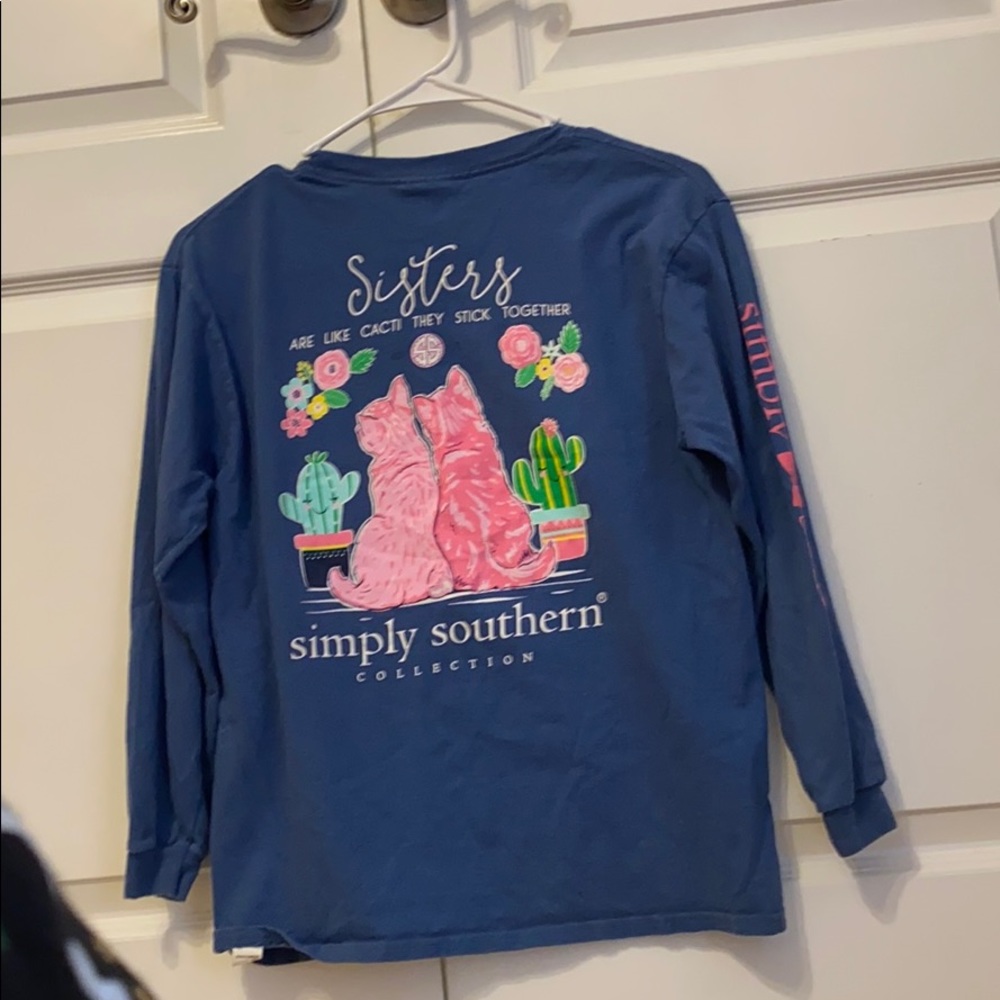 Blue simply southern longsleeve T-shirt - Picture 5 of 5